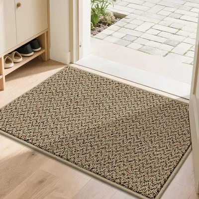 Schmutzfangmatte 60x90 cm, Antirutsch, waschbar, Taupe