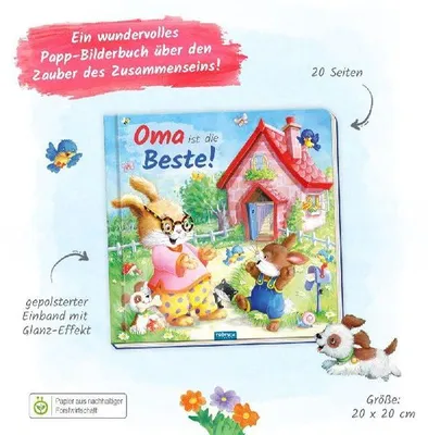 Produktbild von Trötsch Pappenbuch mit Reimen Oma ist die Beste!
