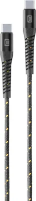 Produktbild von Cellularline Tetra Force Cable 200cm - USB-C to USB-C Ultra-widerstandsfähiges USB-C-zu-USB-C-Kabel, 2 m, USB C, USB C, Schwarz