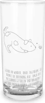 Produktbild von Mr. & Mrs. Panda Glas Hund Marienkäfer 400 ml - Transparent - Geschenk, Tumbler, Zuversichtlich, Sprüche, Longdrinkglas, Cocktailglas, Mischlingshund, Glasbecher, Positiv