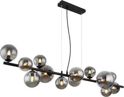 Produktbild von LED Pendelleuchte, Metall, Glas, rauch, 13 Flammig, H 120 cm