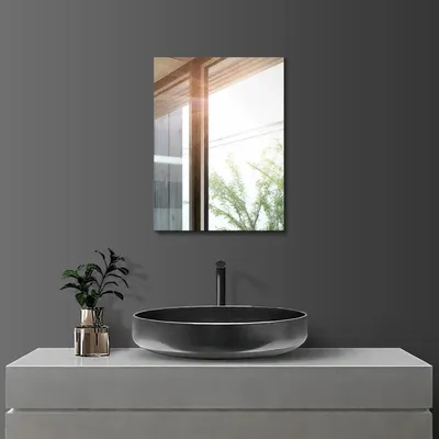 Produktbild von Wandspiegel Rahmenlos Rechteckig 30x40cm HD Glas Selbstklebend
