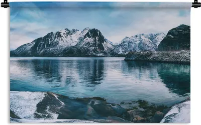 Produktbild von MuchoWow® Wandteppich Wandbehang Wasser - Berge - Natur 150x100 cm Tapisserie Dekoration Wandtuch - Waschbar - Tapisserien - Wand-Decke