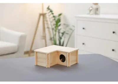 Immagine prodotto di Casetta per criceti naturale, 3 scomparti 24 x 24 x 11 cm