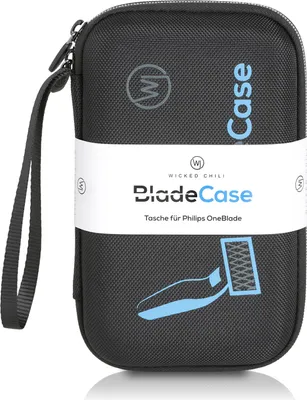 Produktbild von Wicked Chili Tasche kompatibel mit Phillips OneBlade - Schutzhülle für Rasierer, Aufsätze und Ersatzklingen, Trimmer - Reisetasche, Schutzhülle kompatibel mit OneBlade QP2530 und QP2 Series