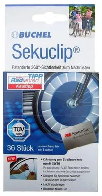 Produktbild von Büchel Speichenstrahler Sekuclip Satz mit 36 Stück