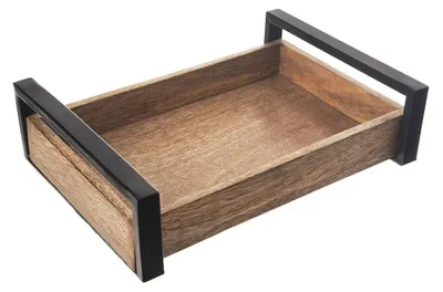 Obrázok produktu pre Servírovací podnos - drevo - 30,5 x 22 cm - hnedý