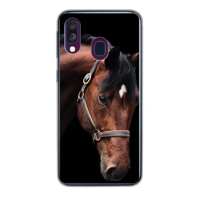 Produktbild von MuchoWow® Handyhülle Schutzhülle Hülle für Samsung Galaxy A40 Pferd - Halfter - Braun Silikon Softcase Handy Hülle - Handy-Tasche
