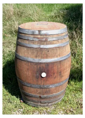 Produktbild von Regentonne aus Eichenholz, Weinfass Barrique - 300 Liter (Fass mit Deckel)