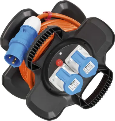Image de Brennenstuhl Dévidoir de câble en caoutchouc CEE pour le camping/marin 10m