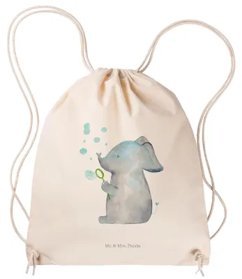 Produktbild von Mr. & Mrs. Panda Beutel Elefant Seifenblasen - Transparent - Geschenk, Liebesspruch, wander rucksack, Lustige Sprüche, Elefanten, Liebesbeweis, Heimat, sporttasche klein