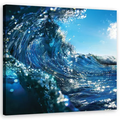 Produktbild von Leinwandbild landschaften - blau 50x50 cm Feeby blau wandbild bereit zum aufhängen