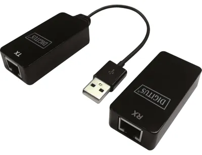 Produktbild von Digitus USB Extender, USB 2.0, 200 mm, 120 mm, 255 mm, 38 mm, 217,78 g, 5 - 45 °C
