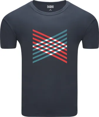 Produktbild von Diarbo Herren T-Shirt mit Geometrisches Muster Aufdruck Geometrieform Dunkelgrau Gr.XL