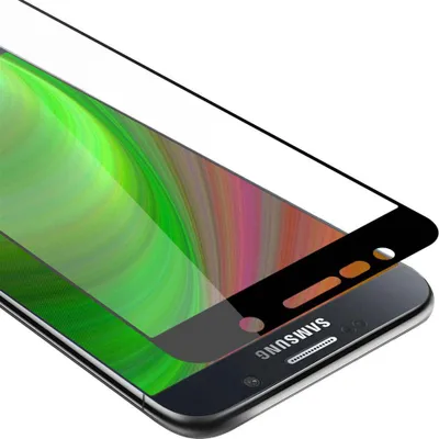 Produktbild von Cadorabo Panzerfolie für Samsung Galaxy NOTE 5 Schutzfolie in Schwarz Vollbild Folie Tempered Display Schutzglas