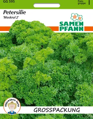 Produktbild von Petersilie Mooskrause (50 g) | Petersiliensamen von Samen Pfann [MHD 01/2026]