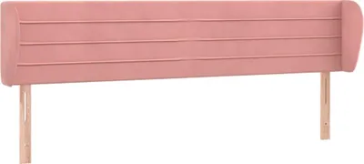 Produktbild von vidaXL Kopfteil mit Ohren Rosa 163x23x78/88 cm Samt