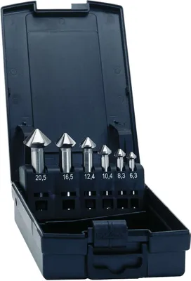Produktbild von Exact 90° DIN 335 C Kegelsenker HSS Stahl ( 50212 ) 6,3 - 20,5 mm 6 tlg.