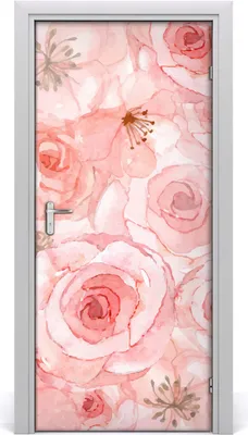 Produktbild von Tulup Türaufkleber 95x205 cm Dekorative Aufkleber Selbstklebend Wasserdichte Tapete Abnehmbar Schlafzimmer Wohnzimmer Wohnkultur - Blumenmuster
