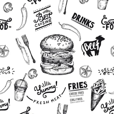 Produktbild von Burgerpapier Burger Menu in Schwarz 30 x 30 cm, 2000 Stück - Mank
