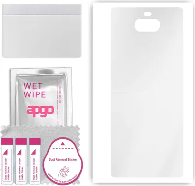 Produktbild von apgo Rückseite Schutzfolie, klar, kompatibel mit Sony Xperia 8, Hinten Hydrogel-Displayschutzfolie mit Positionierhilfe, kratzfest, einfache Montage