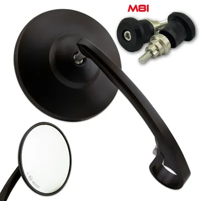 Immagine prodotto di Specchio per manubrio BOB 3 alluminio nero M8I