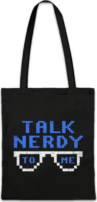 Produktbild von Urban Backwoods Talk Nerdy To Me, Stofftasche, Farbe: Schwarz