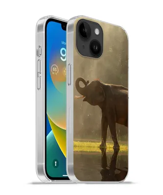 Produktbild von MuchoWow® Handyhülle Schutzhülle Hülle für Apple iPhone 14 - Softcase Elefant - Wasser - Tiere - Natur Silikon Softcase Handy Hülle - Mobiltelefonhülle