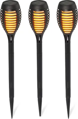 Produktbild von esotec Solarfackel Solarstecker Solarleuchte Lorenzo im 3er-Set outdoor 102315
