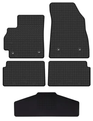 Produktbild von Gummi-Fußmatten + Tunnel für OMODA 5 2022- (SUV) – 5-tlg, Schwarz, passgenau – Wielganizator SolidTread