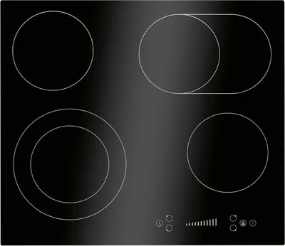 Image de Plaque de cuisson en vitrocéramique 4 feux avec double zone encastrable Bomann EBK7941