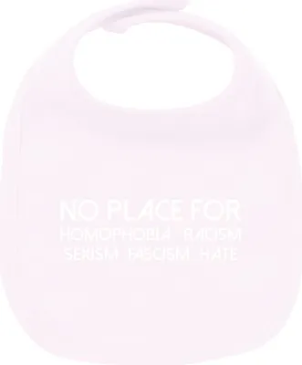 Produktbild von Huuraa Unisex Babylatz No Homophobia Racism Hate Geschenk Babypink  Baumwolle No Homophobia Mitbringsel