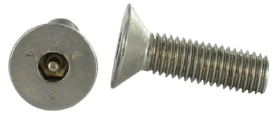 Produktbild von Metallschrauben Edelstahl A2 Sichere Innensechskant mit flachem Kopf Schraubenschlüssel 6 mit Zapfen M10x16