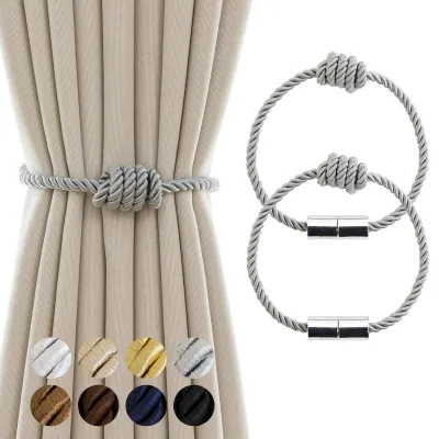 Immagine prodotto di Minicee - Set da 2 ganci magnetici per tende, argento