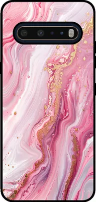 Produktbild von Smartphonica Telefon Fall geeignet für LG V60 mit Marmor-Druck - TPU zurück Abdeckung Fall Marmor-Design - Pink