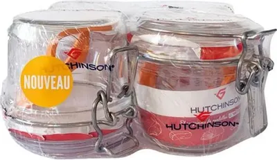 Image de Lot 4 Terrines Hutchinson 200g Terrines En Verre Pour Conserves - Hutchinson