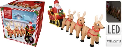Produktbild von Weihnachtsmann mit Schlitten geführt 340cm