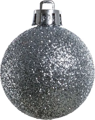 Produktbild von TrendLine Weihnachtskugeln bruchfest, langlebig Ø 4 cm silber 12 Stück