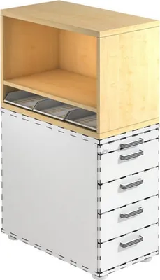 Produktbild von SIGNA SCA1 - Rollcontainer Ahorn