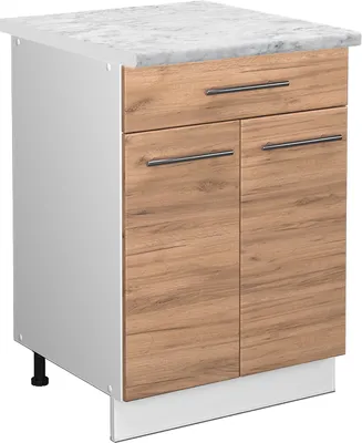 Produktbild von Küchenunterschrank Vicco Fame-Line Goldkraft Eiche 60 cm mit Schublade, AP Marmor, Model 46466