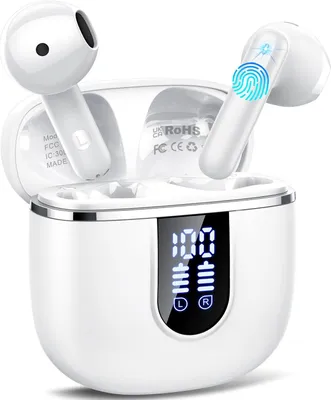 Produktbild von In Ear Kopfhörer Bluetooth 5.4 Kabellos Bluetooth In Ear mit 6 ENC Noise Cancelling Mics, 40Std Stereo Ohrhörer mit LED Anzeige USB-C, IP7 Wasserdicht
