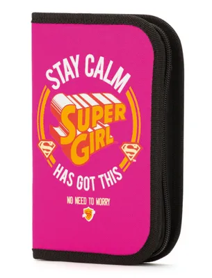 Produktbild von BAAGL Federmäppchen Supergirl STAY CALM