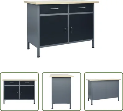 Obrázok produktu pre The Living Store Pracovný stôl čierny 120x60x85 cm Oceľ