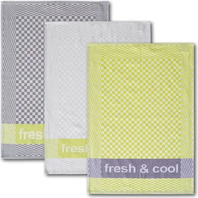 Produktbild von Dyckhoff Geschirrtuchset Fresh & Cool grün, 50 x 70 cm