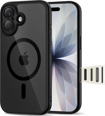 Produktbild von Tech-Protect 5906302333608, Cover, Apple, iPhone 17, 16 cm (6.3"), Schwarz, Durchscheinend