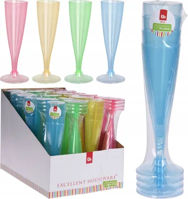 Immagine prodotto di Set di 4 bicchieri da champagne in plastica