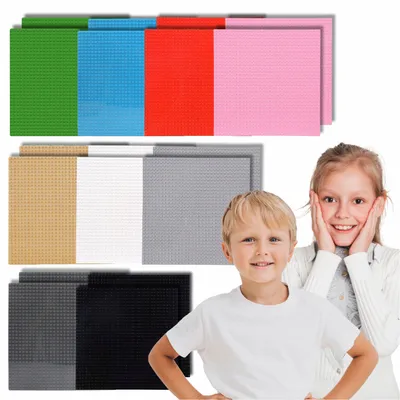 Obrázek produktu pro STAVEBNÍ DESKY na kostky 32x32 XL kreativní BAREVNÁ SADA 18 kusů
