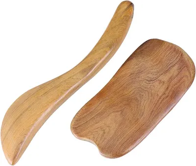 Productafbeelding van Houten Gua Sha-gereedschap voor huidverzorging, massage om de spieren te ontspannen, voor lichaamsontspanning en voor het stimuleren van de doorbloeding van het weefsel