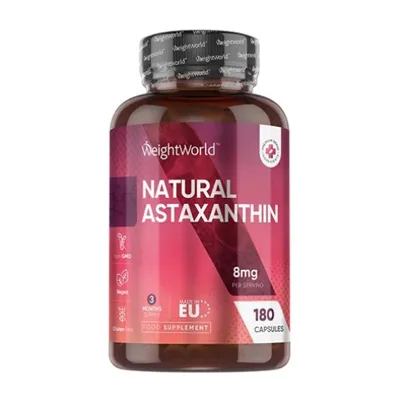 Obrázok produktu pre Doplnk stravy Weightworld Natural Astaxanthin, 180 kapsl