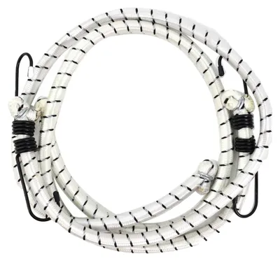 Imagen del producto de AW Tools - Cuerda elástica con cordón, goma (paquete de 2) AW984 (100 cm x 1,2 cm) (Blanco/)
